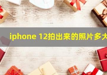 iphone 12拍出来的照片多大